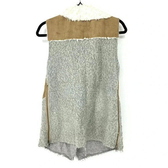 Saturday Sunday Anthro moto faux suede vest XSP $210 - Picture 4 of 10